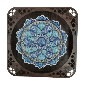 بشقاب میناکاری کد B1104