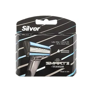 Silver Smart3 Razor Blades Pack Of 4