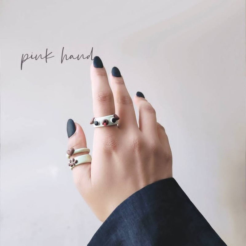 انگشتر دخترانه مدل چانکی بسته 3 عددی