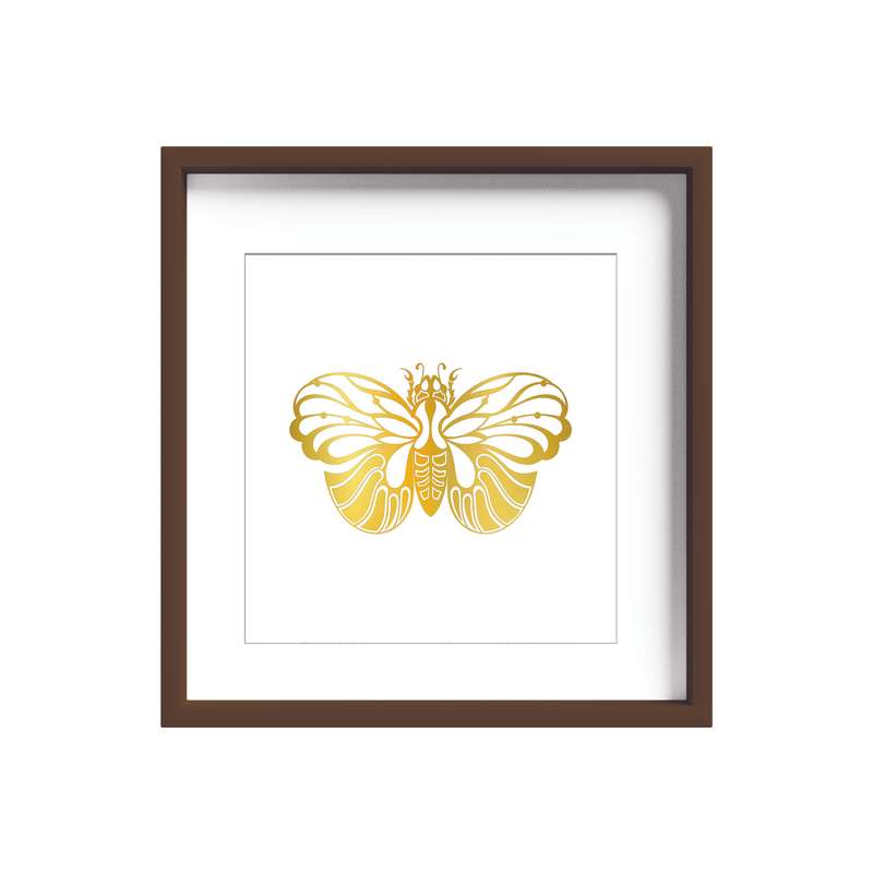 تابلو طلاکوب زرکات طرح پروانه مدل Butterfly
