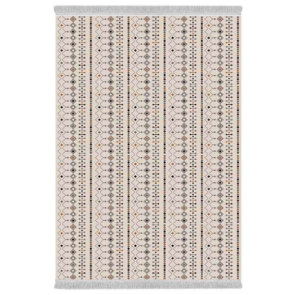 فرش پارچه‌ای دفه مدل فرشینه هازان مخمل طرح فانتزی کد 3065