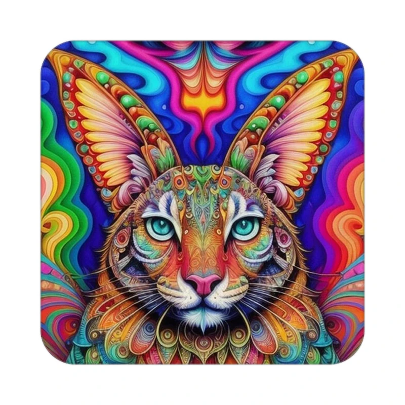 زیر لیوانی کاکتی طرح حیوانات رنگی مدل mp25706