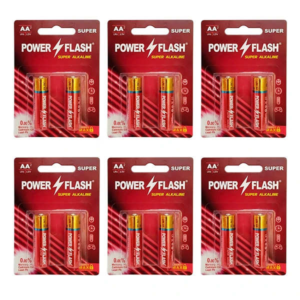 باتری قلمی پاور فلش مدل آلکالاین بسته 12 عددی