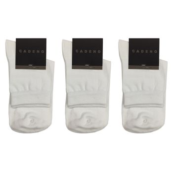 جوراب مردانه کادنو مدل CANS1021 رنگ سفید بسته 3 عددی
