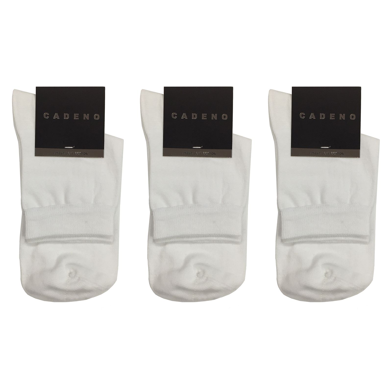 جوراب مردانه کادنو مدل CANS1021 رنگ سفید بسته 3 عددی -  - 1