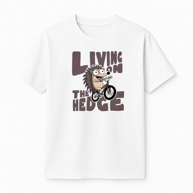 تی‌شرت آستین کوتاه پسرانه مدل جوجه تیغی و دوچرخه کد v1 