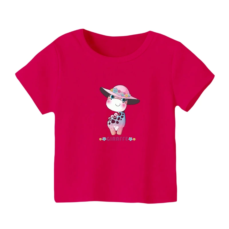 تی شرت آستین کوتاه بچگانه مدل زرافه کد ۶