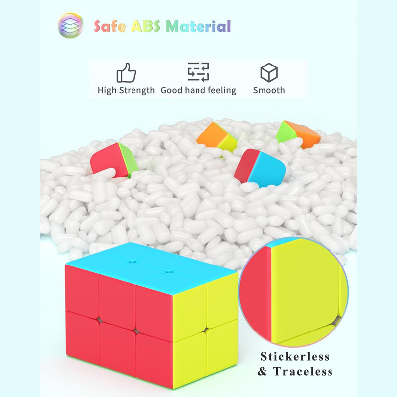 مکعب روبیک فنکسین مدل 223 استیکرلس FanXin 2×2×3