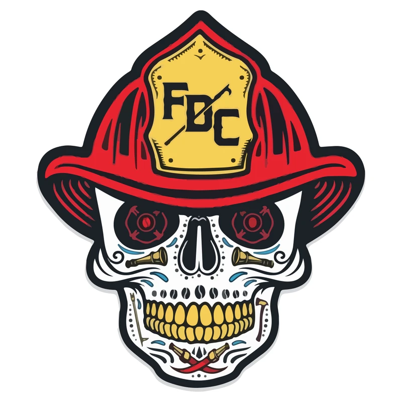 استیکر خودرو طرح اسکلت آتشنشان کد 842