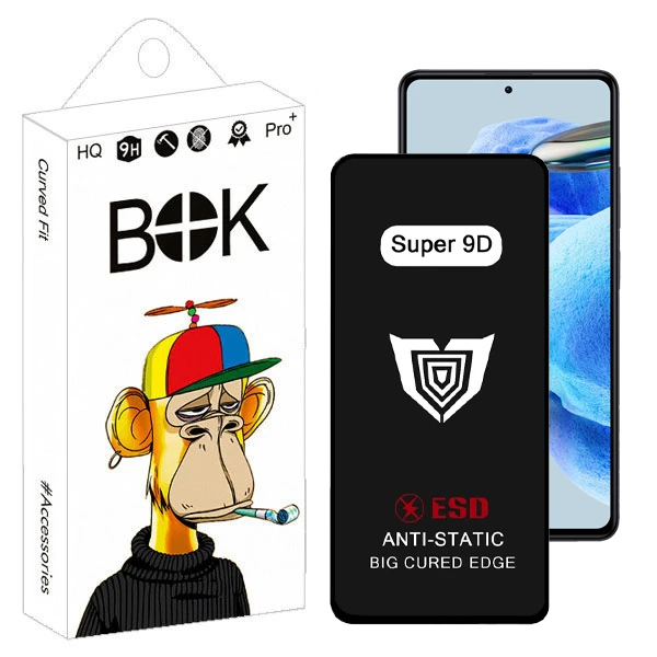 محافظ صفحه نمایش بوک مدل Super 9D Touch مناسب برای گوشی موبایل شیائومی Redmi note 12 4g / 5g /note 12 pro 4g / 5g / note 12 pro plus