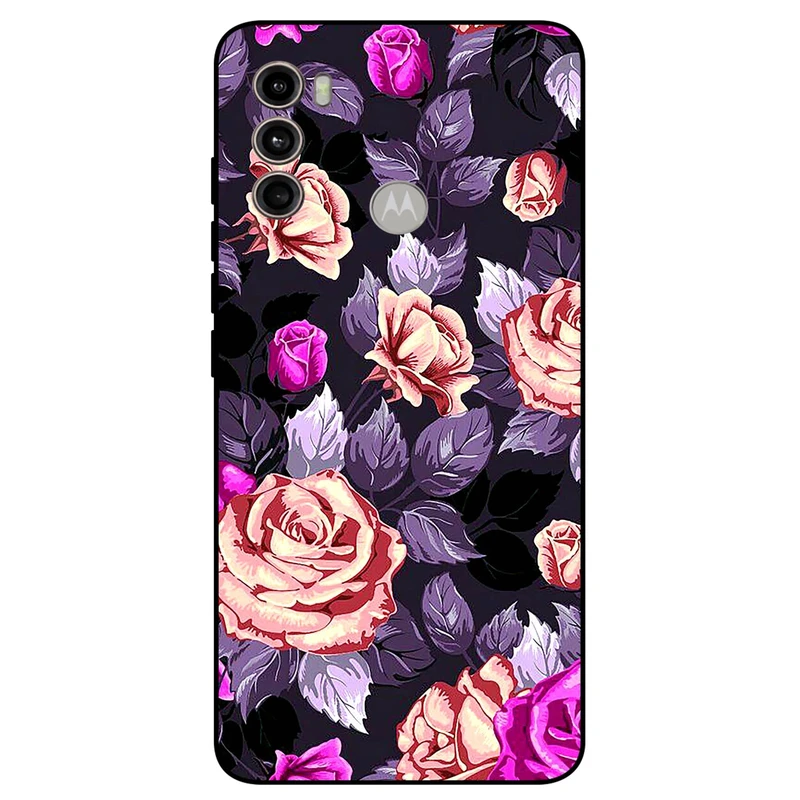 کاور مگافون طرح گل مدل 1652 مناسب برای گوشی موبایل موتورولا Moto G60