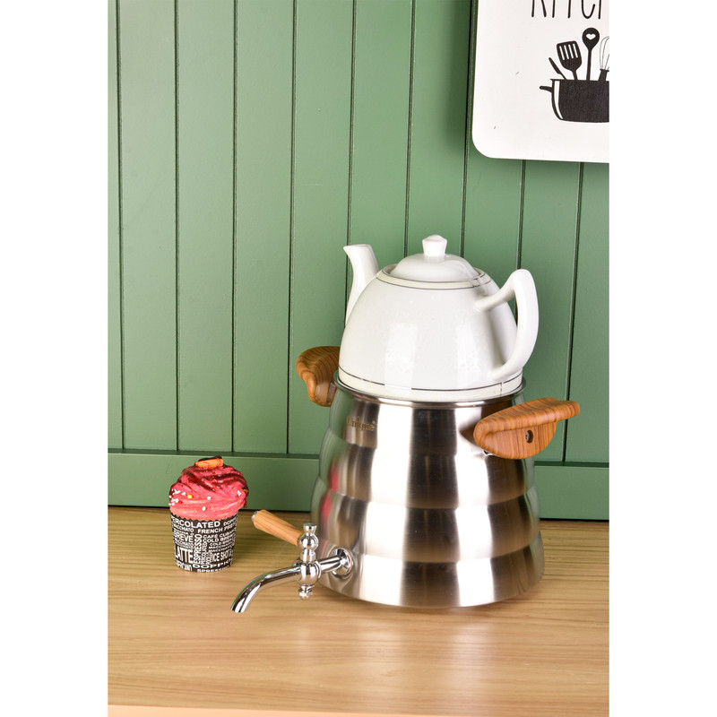 ست کتری و قوری یونیک کد 7250 گنجایش کتری 4 لیتر گنجایش قوری 1 لیتر