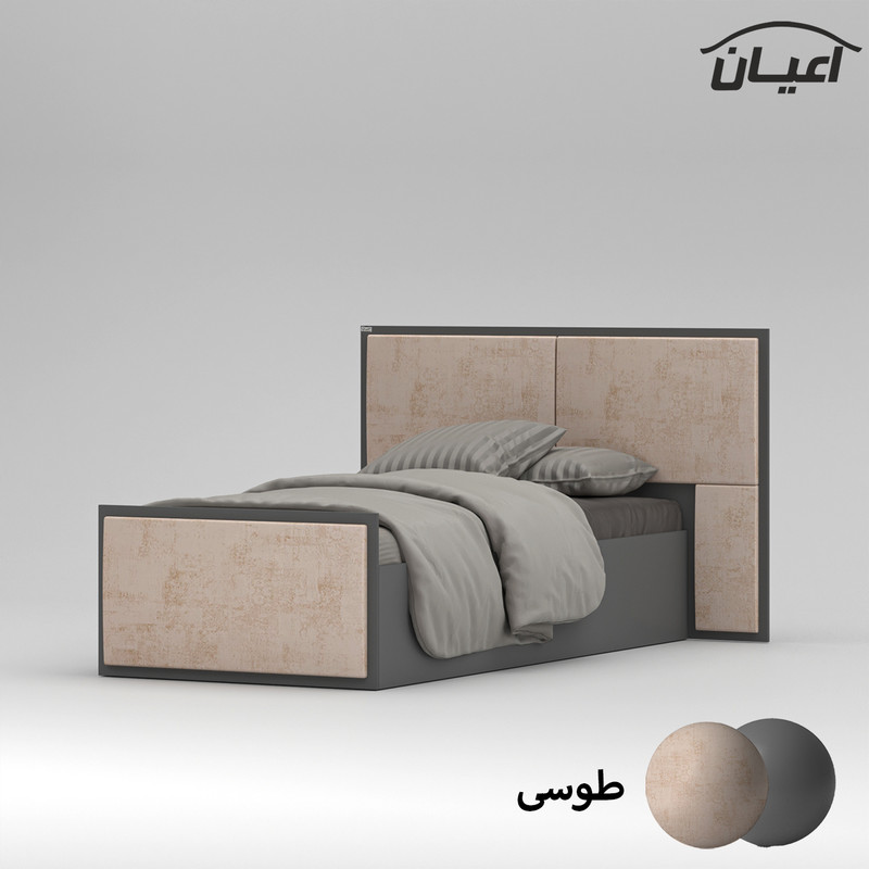 تخت خواب یک نفره اعیان مدل FH782 سایز 90x200 سانتی متر
