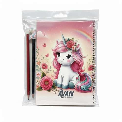 بسته لوازم تحریر مدل یونیکورن مجموعه 4 عددی