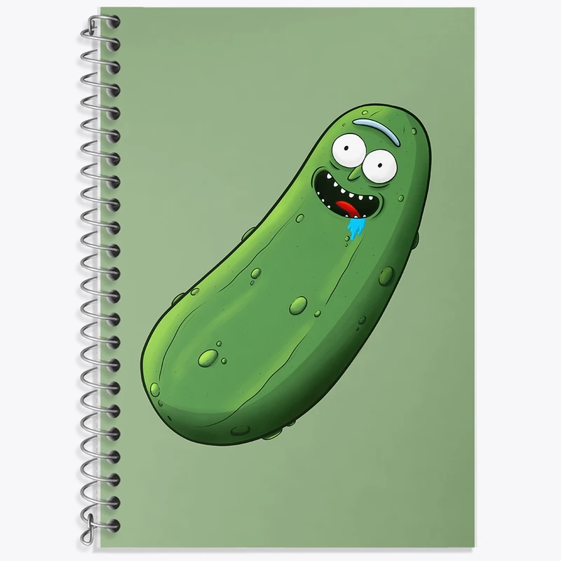 دفتر زبان 50 برگ خندالو مدل دو خط طرح ریک و مورتی (Rick and Morty) کد F1260