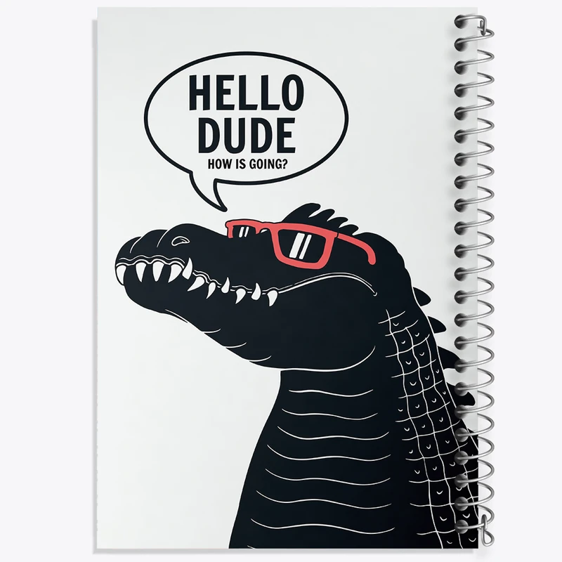 دفتر شطرنجی 50 برگ خندالو مدل دایناسور کد N523