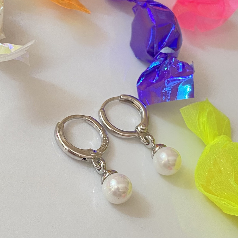 گوشواره زنانه ژوپینگ مدل مرواریدی حلقه ای گوشواره زنانه ژوپینگ مدل مرواریدی حلقه ای