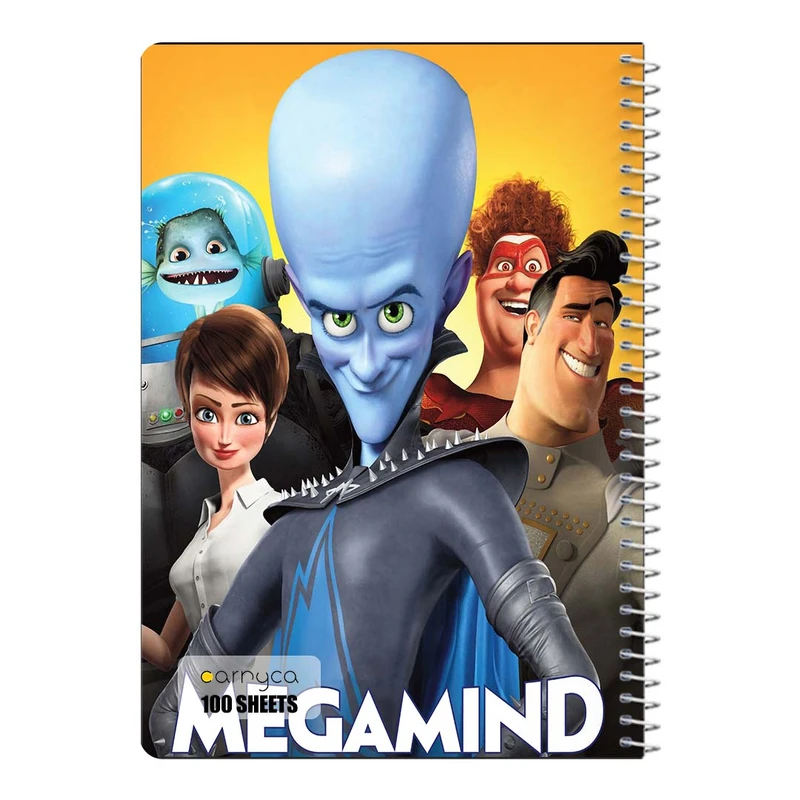دفتر مشق 100 برگ سیمی کارنیکا طرح مغز متفکر Megamind کد 80706
