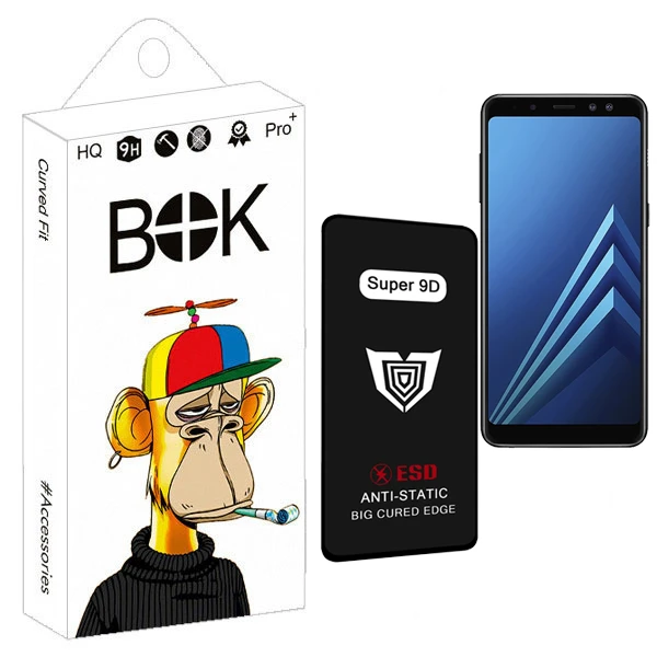 محافظ صفحه نمایش بوک مدل Super 9D Pro مناسب برای گوشی موبایل سامسونگ galaxy a8 / a8 2018