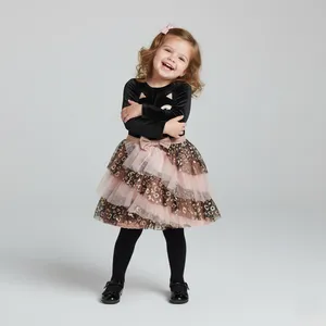 پیراهن آستین بلند یقه گرد دخترانه تی یو مدل SEP-TUENDOR-OKB0037