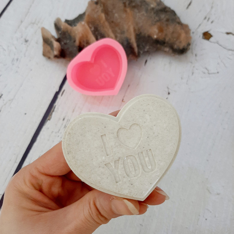 قالب شمع مدل قلب I LOVE YOU