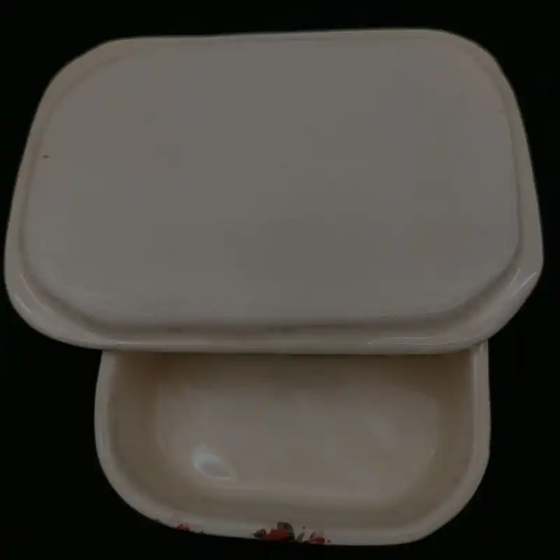 ظرف سرامیکی هیوا طرح گل رز دربدار کد 15992392