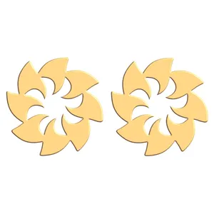 گوشواره طلا 18 عیار زنانه فرشته مدل اسلیمی WEL-000094