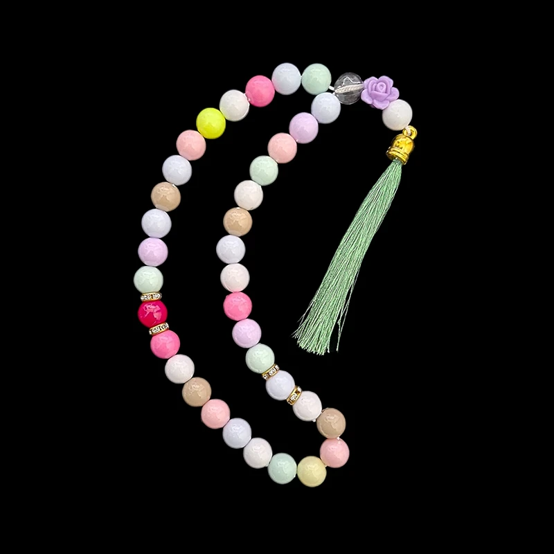 گیفت مدل تسبیح رنگی طرح جشن تکلیف بسته ۱۰ عددی