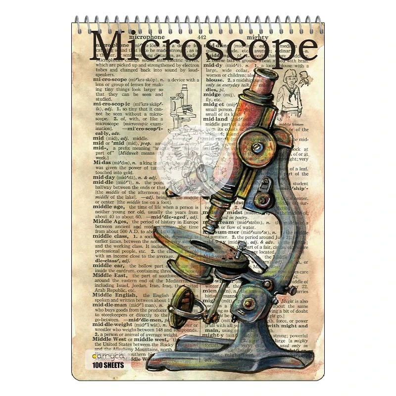 دفتر شطرنجی 100 برگ کارنیکا طرح روزنامه وینتج Vintage Newspaper کد 23251