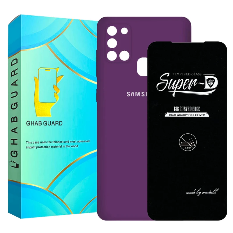   کاور قاب گارد مدل SILICONSUPERD مناسب برای گوشی موبایل سامسونگ Galaxy A21s به همراه محافظ صفحه نمایش