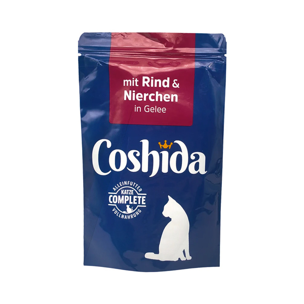 غذای پوچ گربه کوشیدا مدل ژلی طعم گاو و قلوه وزن 100 گرم