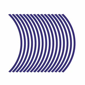 برچسب دور رینگ خودرو ونگارد مدل نواری کد sH2 بسته 16 عددی