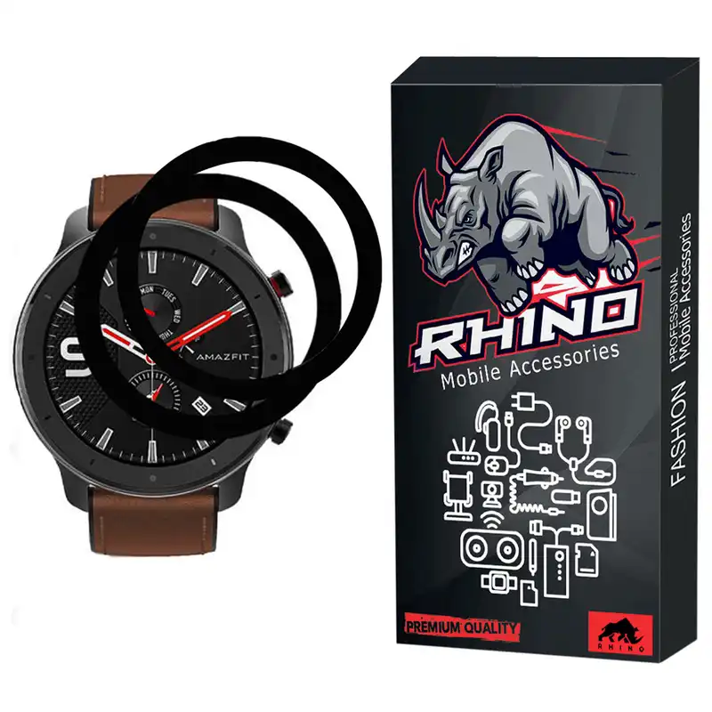 محافظ صفحه نمایش راینو مدل R-PMMA مناسب برای ساعت هوشمند امیزفیت GTR 47mm بسته 2 عددی