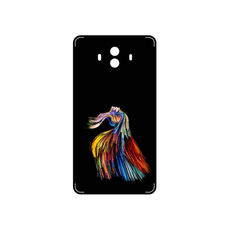 برچسب پوششی ماهوت مدل Rainbow Hair Digital Art مناسب برای گوشی موبایل هوآوی Mate 10