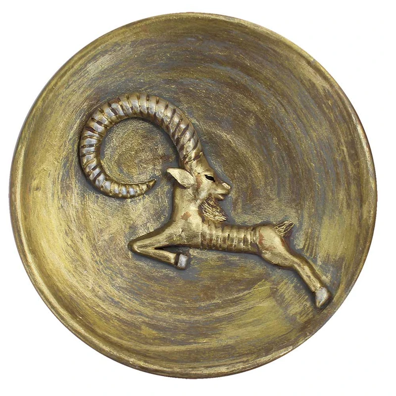 بشقاب دیوارکوب سفالی مدل گوزن