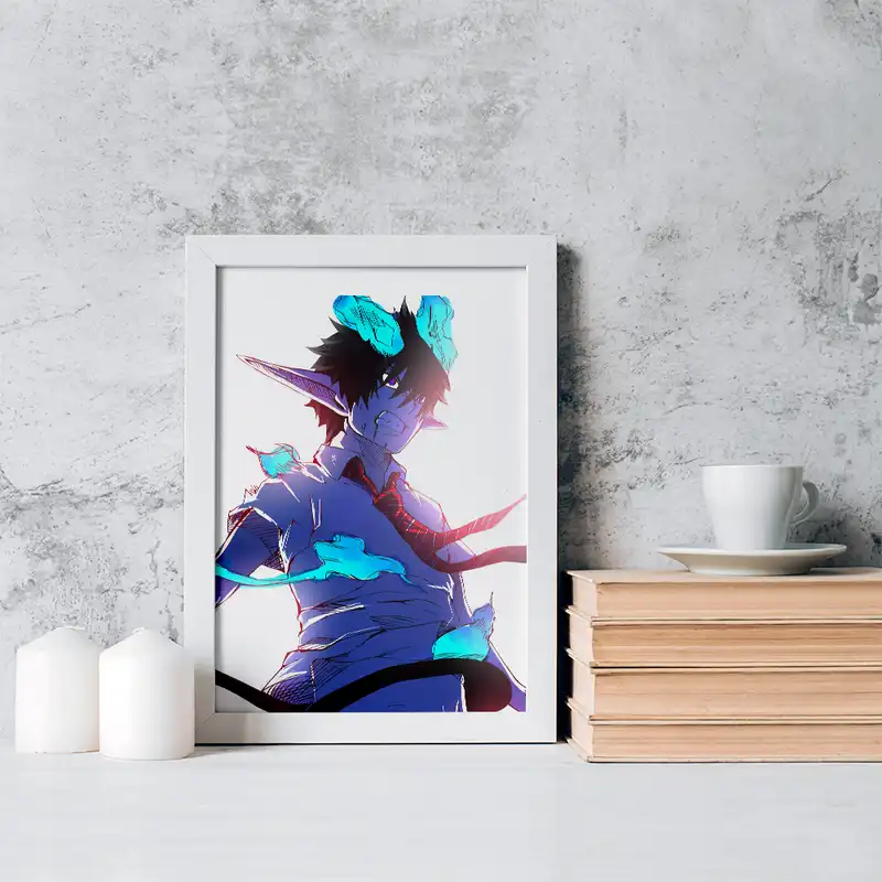 تابلو خندالو مدل رین انیمه جنگیر آبی کد 16359