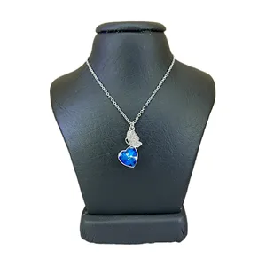 گردنبند نقره زنانه سواروسکی مدل قلب و نگین کد 300027