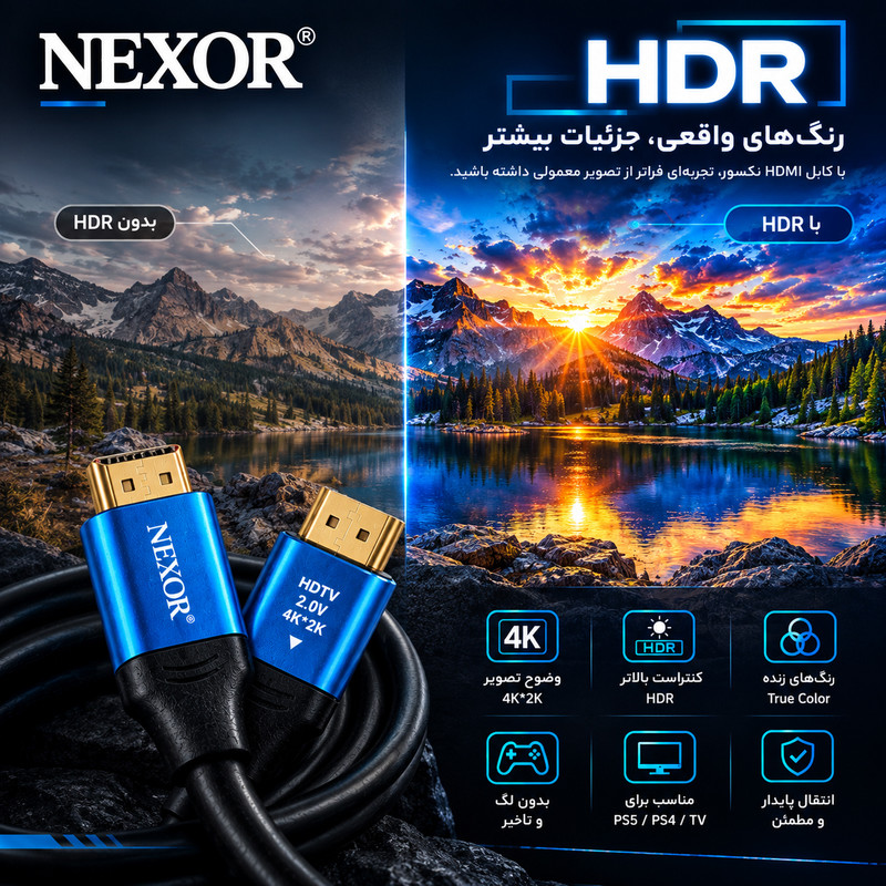 کابل HDMI نکسور مدل   IKN طول 5 متر
