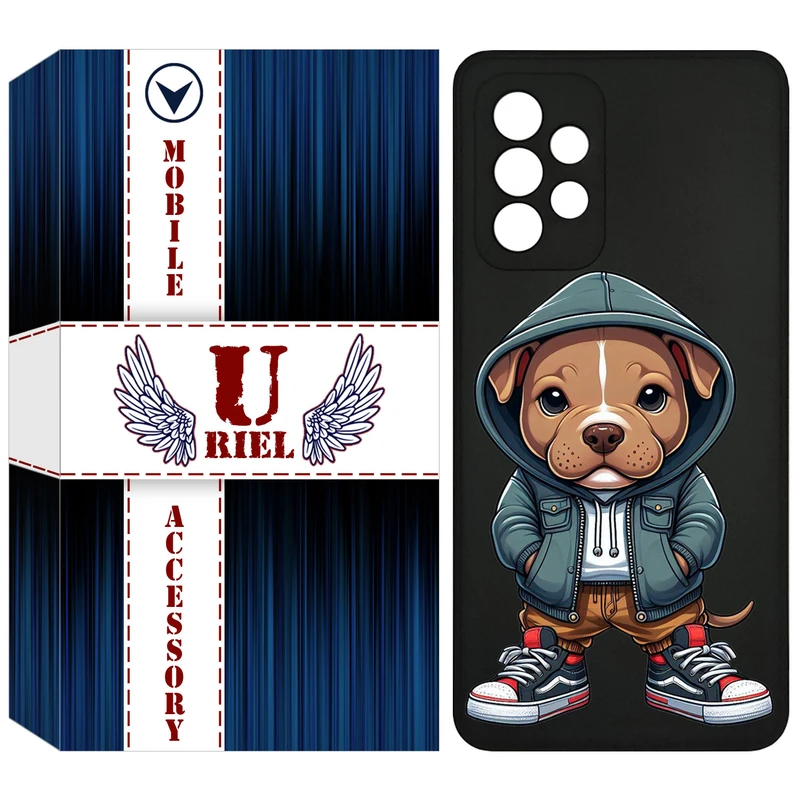 کاور یوریل قاب مدل KSH کد 66 طرح سگ قهوه ای مناسب برای گوشی موبایل سامسونگ Galaxy A72