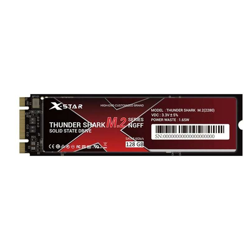 اس اس دی اینترنال ایکس-استار مدل m.2 sata 2280  ظرفیت 128 گیگابایت