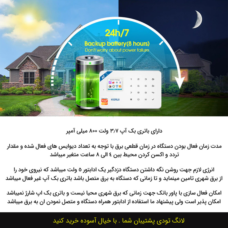 دزدگیر اماکن سیم کارتی کروی مدل W184 ورژن 4G