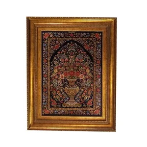 تابلو فرش دستباف مدل ابریشم قم کد NKP.T.N124