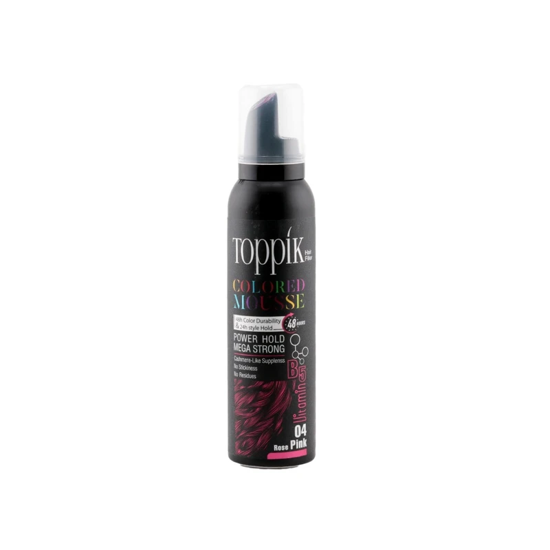موس مو رنگی تاپیک rose pink رنگ سرخابی شماره 4 حجم125 میلی لیتر 