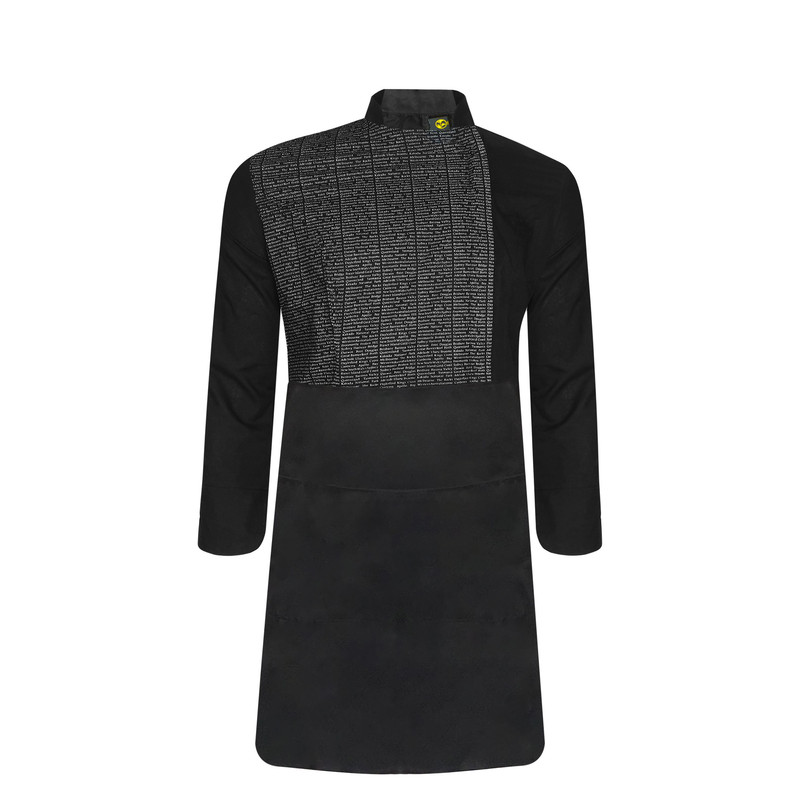 روپوش آشپزی سیی مدل فرانسوی کد 1214 به همراه کلاه آشپزی