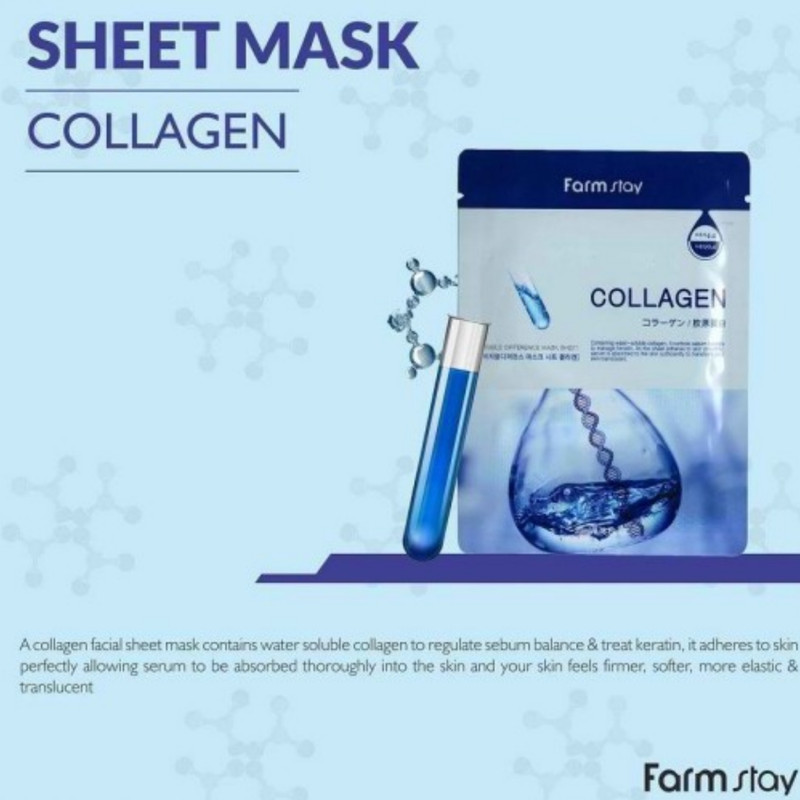 ماسک صورت فارم استی مدل Collagen حجم 23 میلی لیتر ماسک صورت فارم استی مدل Collagen حجم 23 میلی لیتر