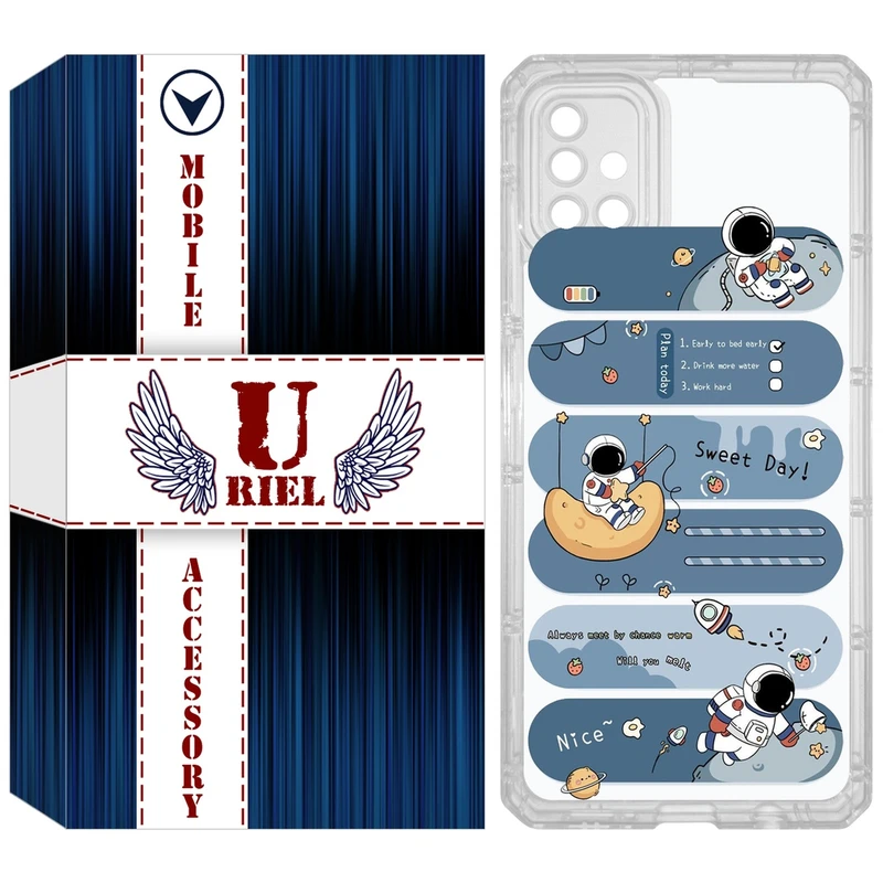 کاور یوریل مدل Clear کد 18 طرح فضانورد مناسب برای گوشی موبایل سامسونگ Galaxy A51