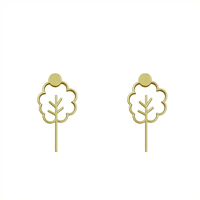 گوشواره طلا 18 عیار زنانه مدوپد مدل درخت کد GA1-15784