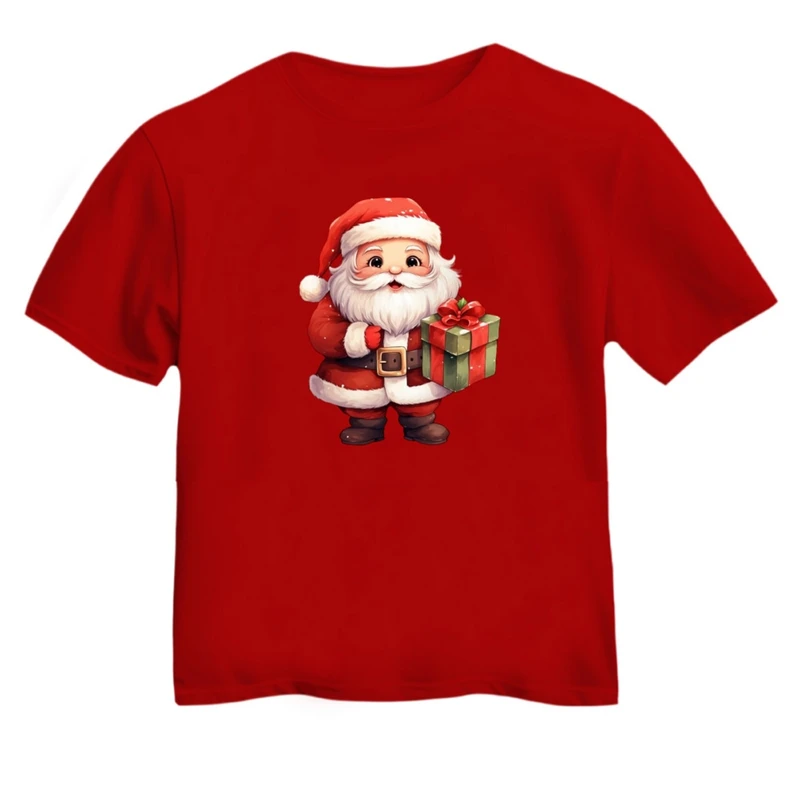 تی شرت آستین کوتاه بچگانه مدل بابانوئل کریسمس کد 44