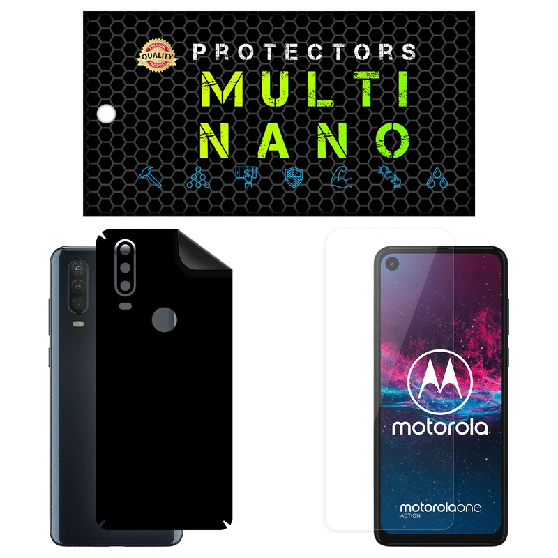 محافظ صفحه نمایش مولتی نانو مدل X-SFM مناسب برای گوشی موبایل موتورولا One Action به همراه برچسب پوششی