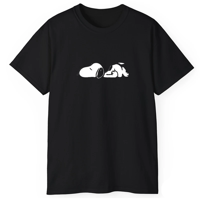 تی‌شرت آستین کوتاه مردانه پاد آفرین مدل اسنوپی خوابالو 19